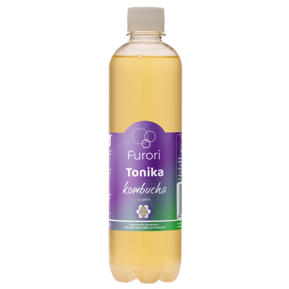 Kombucha cu aroma de pelin Tonika, 500 ml, Furori