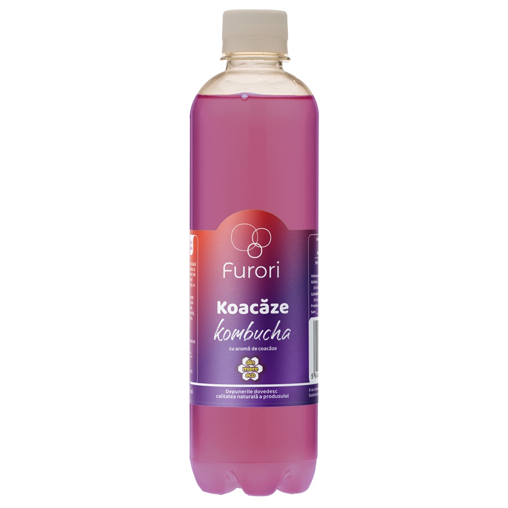 Kombucha cu aroma de coacaze Koacaze, 500 ml, Furori