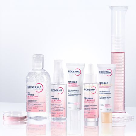 Crema CC pentru piele sensibila cu factor de protectie SPF50+, nuanta Light Tint Sensibio AR+, 40 ml, Bioderma 694208