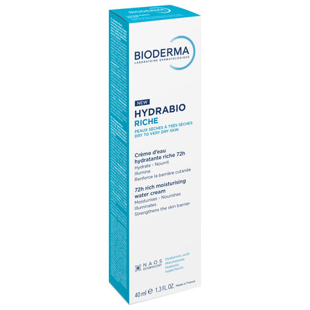 Crema intens hidratanta pe baza de apa Hydrabio Riche, 40 ml, Bioderma 739406