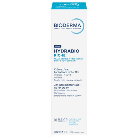 Crema intens hidratanta pe baza de apa Hydrabio Riche, 40 ml, Bioderma 739396