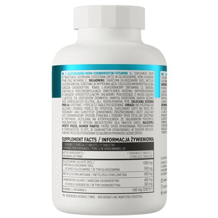 Glucozamina + Condroitina + MSM + Vitamina C, 90 tablete, OstroVit 694284