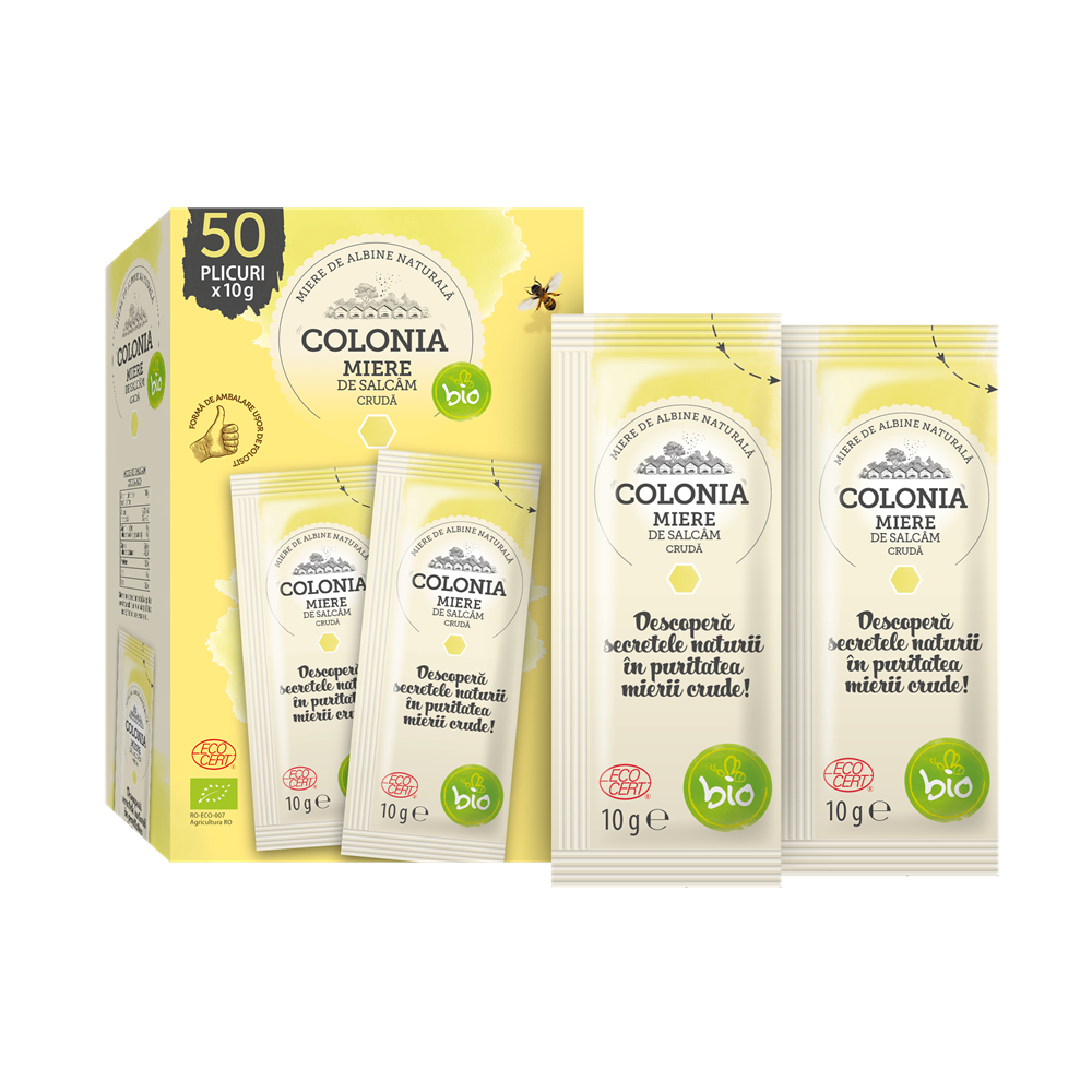 Miere de salcam Bio, 50 plicuri x 10 g, Colonia