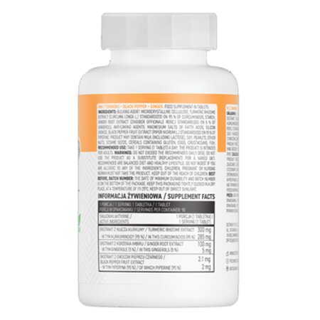 Turmeric + Ghimbir + Piper Negru, 90 tablete, OstroVit 694295