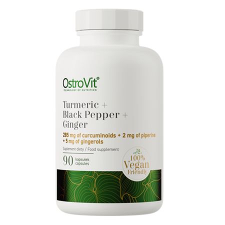 Turmeric + Ghimbir + Piper Negru, 90 capsule, OstroVit