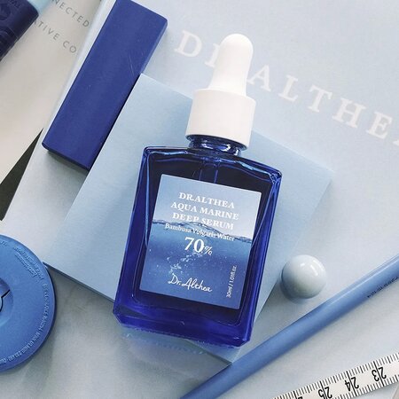 Ser facial intens hidratant cu 70% apa de bambus Aqua Marine Deep Serum, 30 ml, Dr. Althea 694316
