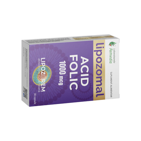 Acid folic lipozomal, 1000 mcg, 30 capsule, Remedia 694433