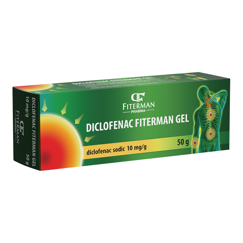 Diclofenac gel, 10 mg/g, 50 g, Fiterman