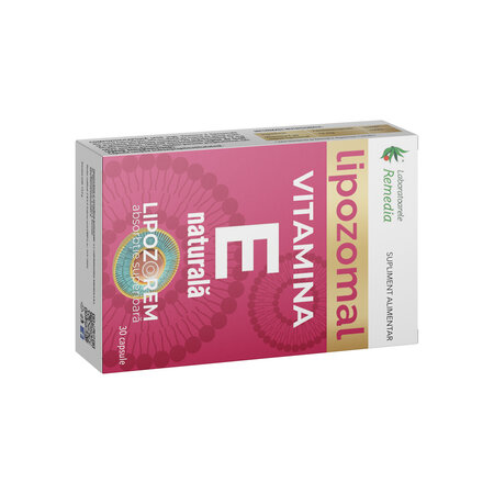 Vitamina E lipozomala, 12 mg, 30 capsule, Remedia 694466
