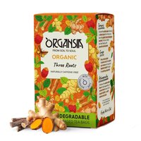 Ceai de ghimbir, turmeric si ashwagandha Three Roots, 18 plicuri, Organsia