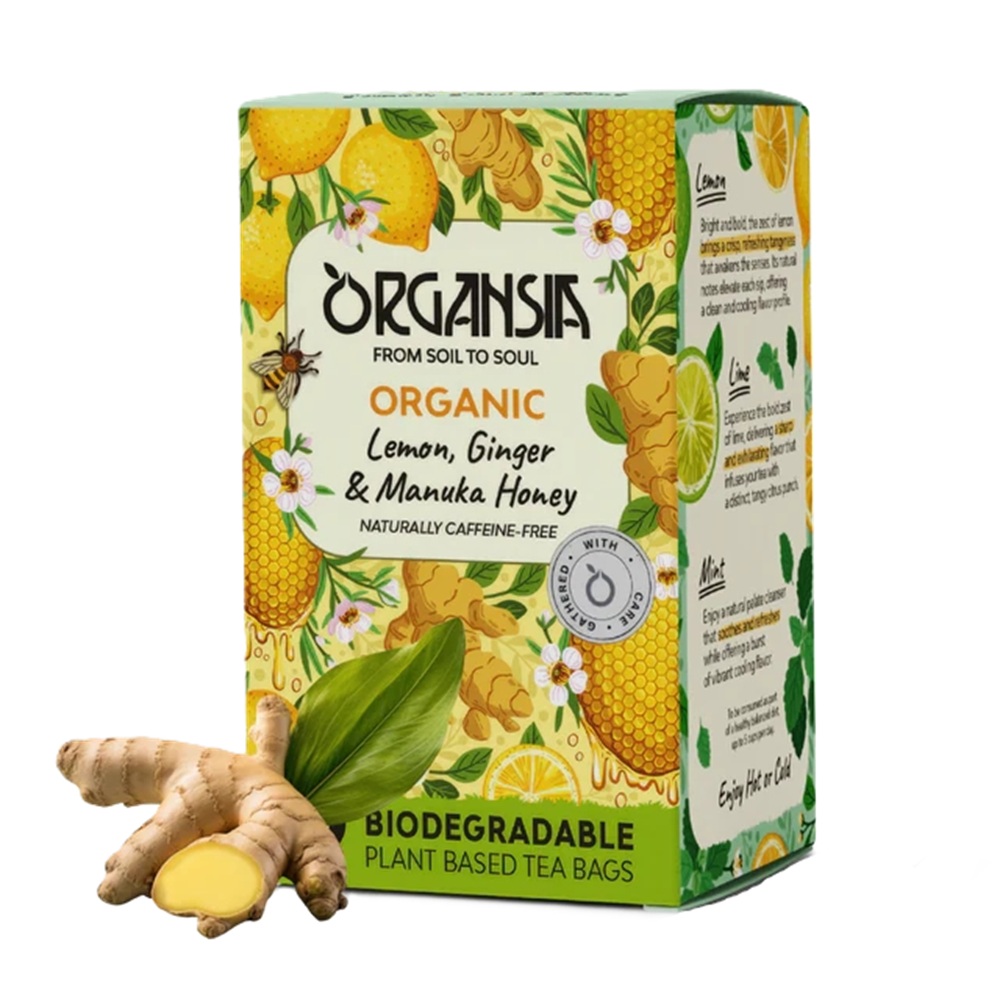 Ceai de lamaie, ghimbir si miere de manuka, 18 plicuri, Organsia