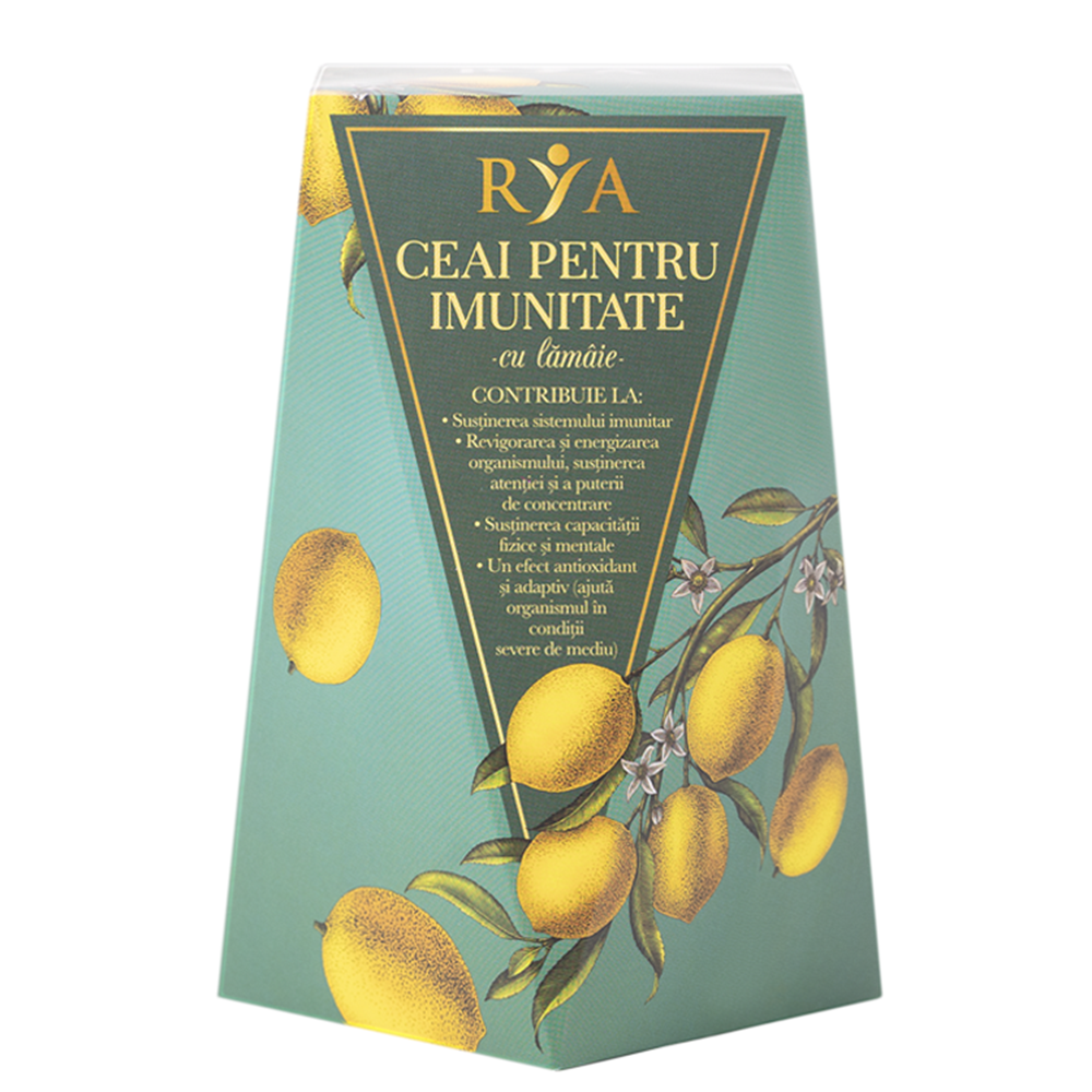 Ceai pentru imunitate cu lamaie, 60 g, Rya Vita