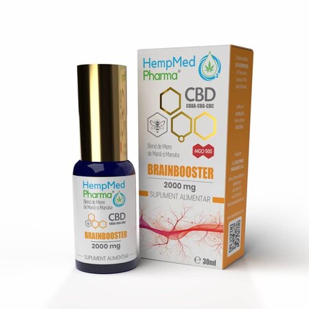 Ulei CBD Brainbooster, 2000 mg, 30 ml, HempMed Pharma 694810