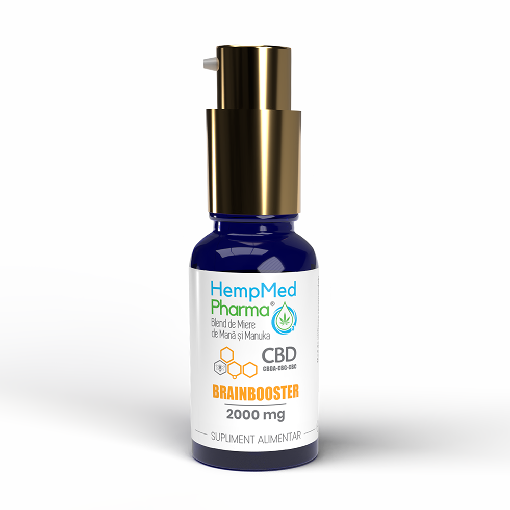 Ulei CBD Brainbooster, 2000 mg, 30 ml, HempMed Pharma