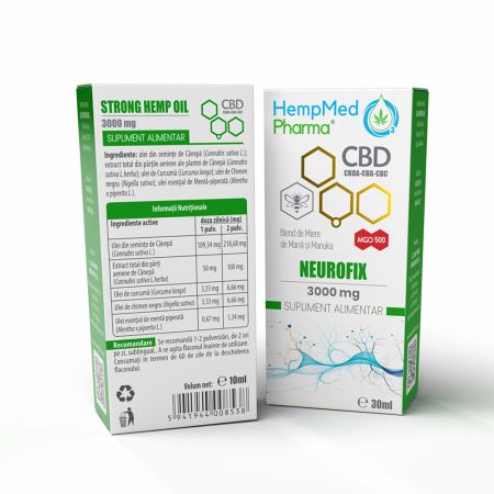 Ulei CBD Neurofix, 3000 mg, 30 ml, HempMed Pharma 694871