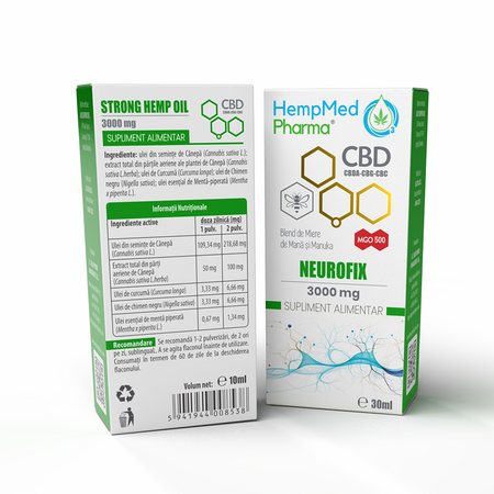 Ulei CBD Neurofix, 3000 mg, 30 ml, HempMed Pharma 694871