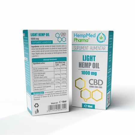 Ulei CBD Light Hemp, 1000 mg, 10 ml, HempMed Pharma 694866