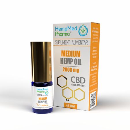 Ulei CBD Medium Hemp, 2000 mg, 10 ml, HempMed Pharma 694885