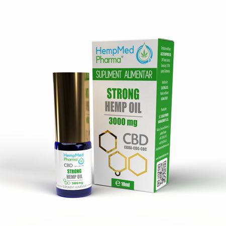 Ulei CBD Strong Hemp, 3000 mg, 10 ml, HempMed Pharma 694890