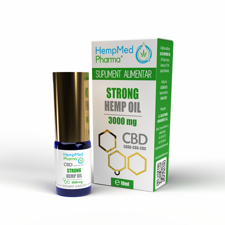 Ulei CBD Strong Hemp, 3000 mg, 10 ml, HempMed Pharma 694890