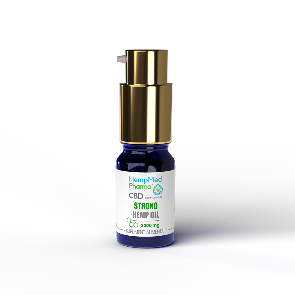 Ulei CBD Strong Hemp, 3000 mg, 10 ml, HempMed Pharma