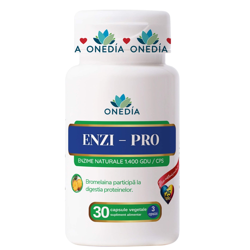 Enzime digestive Enzi Pro, 30 capsule vegetale, Onedia