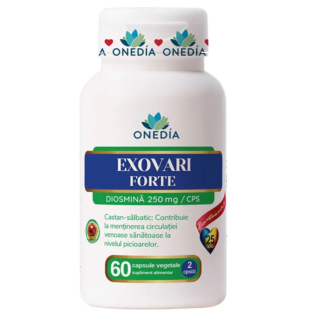 Exovari Forte Diosmina, 250 mg, 60 capsule vegetale, Onedia