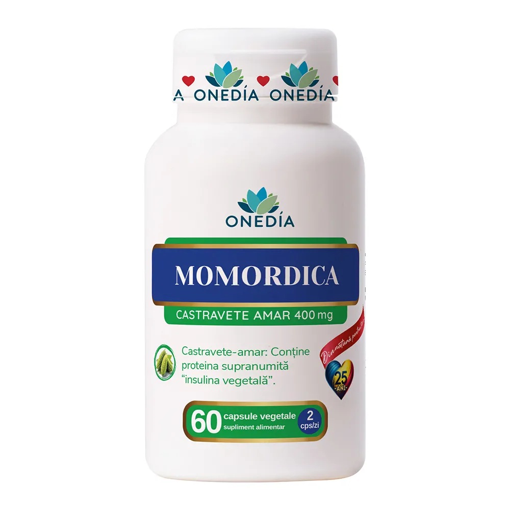 Memordica castravete amar, 400 mg, 60 capsule vegetale, Onedia