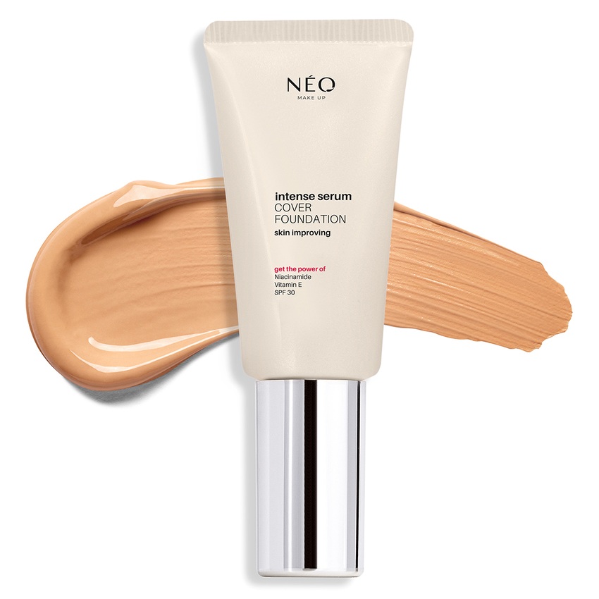 Fond de ten cu SPF 30 Nuanta 03 Natural Intense Serum Cover Foundation, 30 ml, Neo Make Up