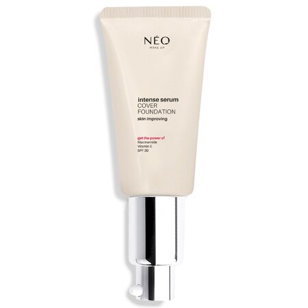 Fond de ten cu SPF 30 Nuanta 01 Porcelain Intense Serum Cover Foundation, 30 ml, Neo Make Up 695557