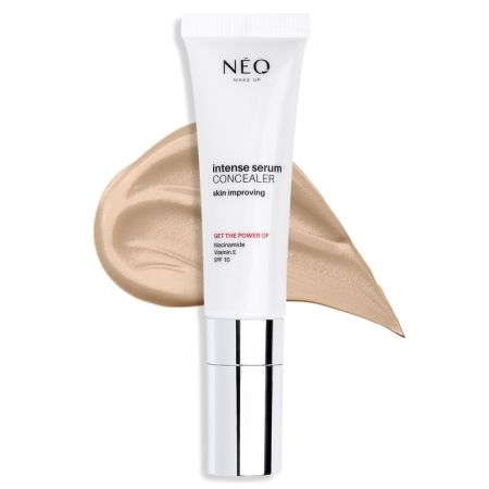 Corector cu SPF 10 Nuanta 01 Porcelain Intense Serum Concealer, 10 ml, Neo Make Up