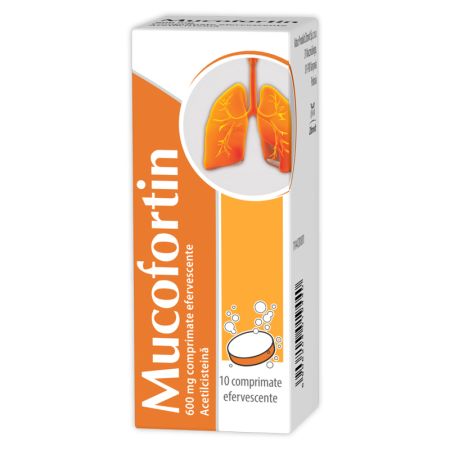 Mucofortin, 600 mg, 10 comprimate efervescente, Zdrovit