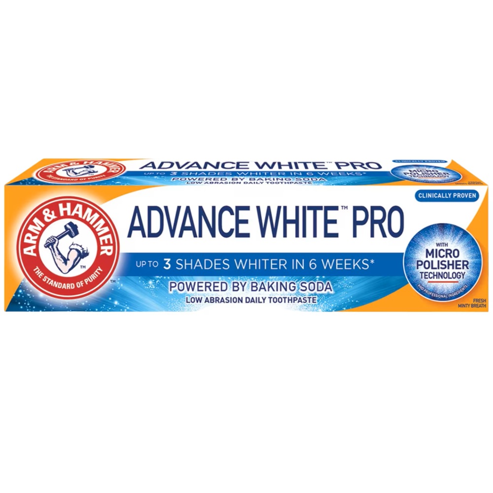 Pasta de dinti cu bicarbonat de sodiu Advance White Pro, 75 ml, Arm & Hammer