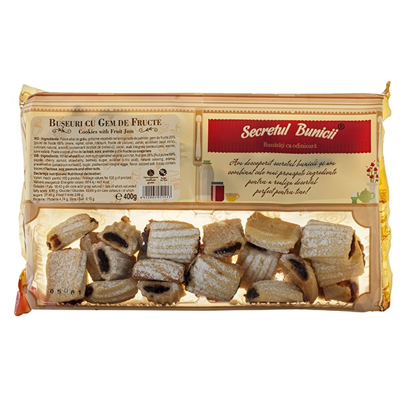Buseuri cu gem de fructe, 400 g, Secretul Bunicii