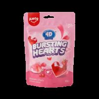Jeleuri cu capsuni 4D Fruit Gummy Strawberry Cherry, 65 g, Amos