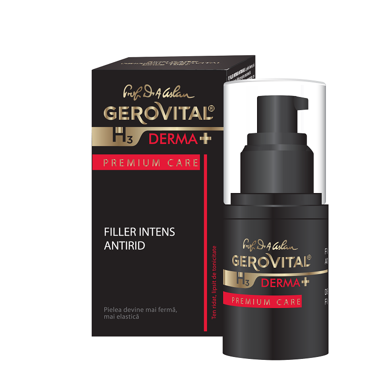 Filler intens antirid H3 Derma+ Premium Care, 15 ml, Gerovital