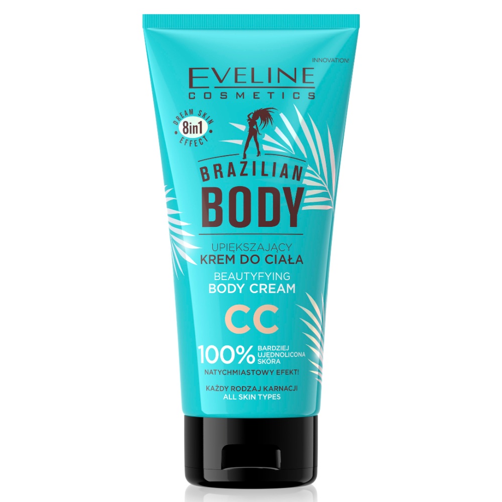 Crema corectoare pentru corp Brazilian Body Beautifying CC Cream, 150 ml, Eveline Cosmetics