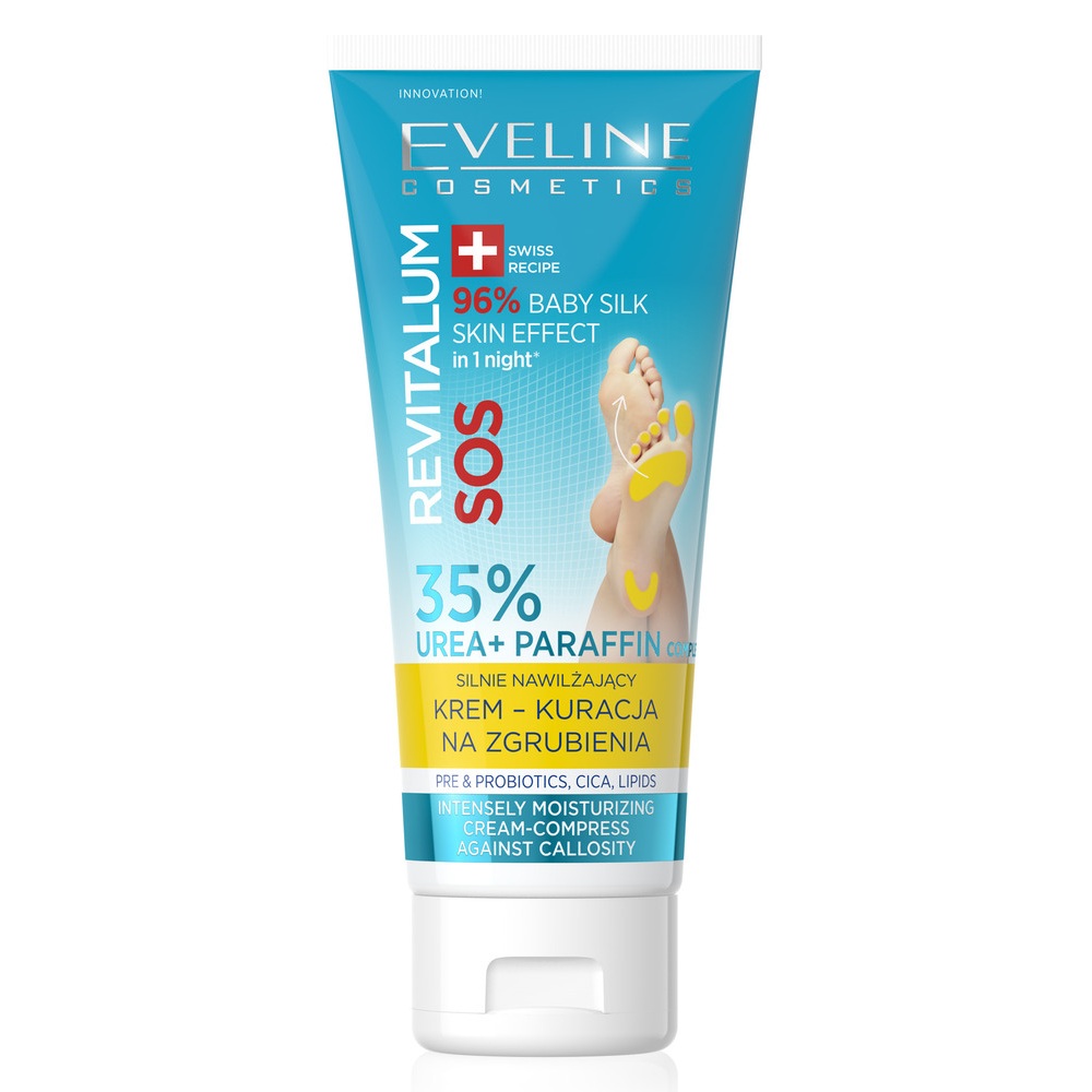 Crema intens hidratanta pentru picioare si calcaie cu 35% uree si parafina Revitalium SOS, 75 ml, Eveline Cosmetics
