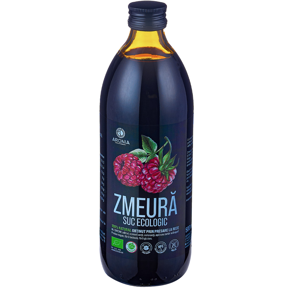 Suc ecologic de Zmeura, 500 ml, Aronia Charlottenburg