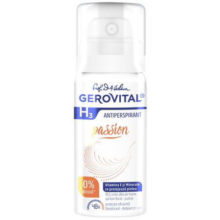 Deodorant antiperspirant H3 Passion, 40 ml, Gerovital