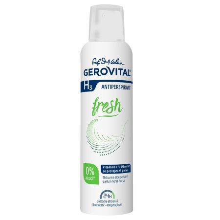 Deodorant antiperspirant H3 Classic Fresh, 150 ml, Gerovital