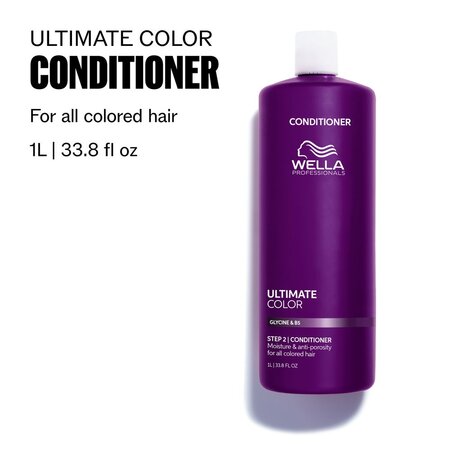 Balsam hidratant pentru par vopsit cu glicina si vitamina B5 Ultimate Color, 1000 ml, Wella Professionals 695318