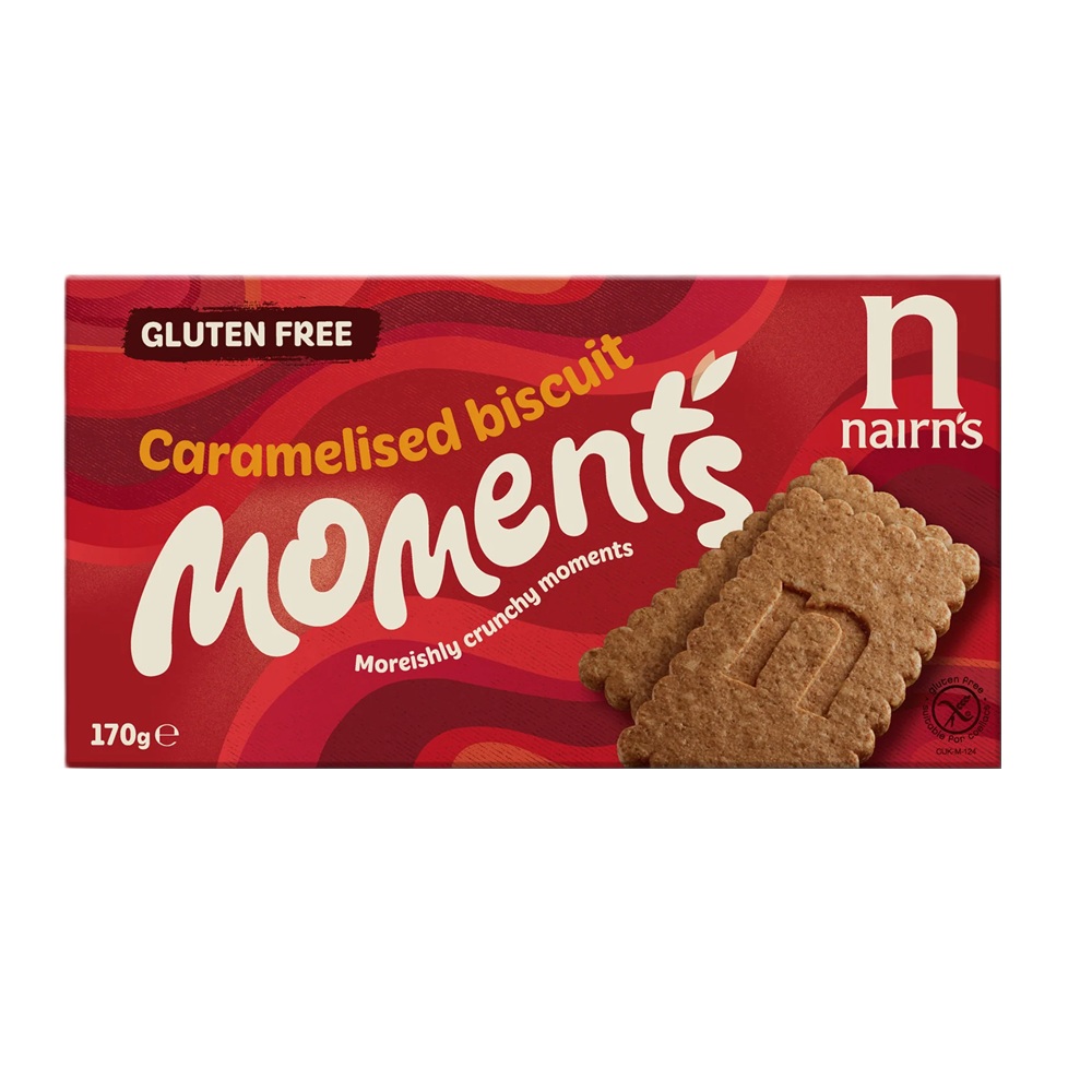 Biscuiti cu caramel fara gluten Moments, 170 g, Nairns
