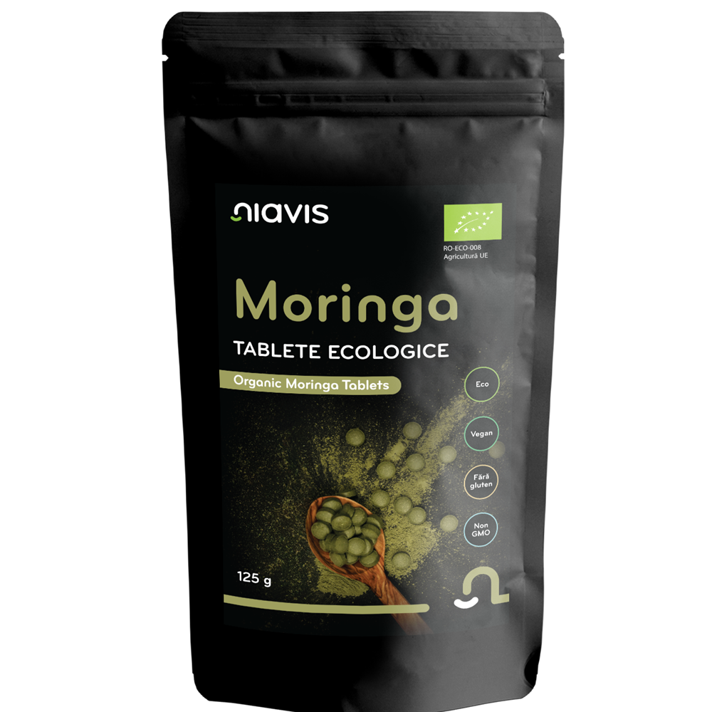Moringa tablete ecologice, 125 g, Niavis