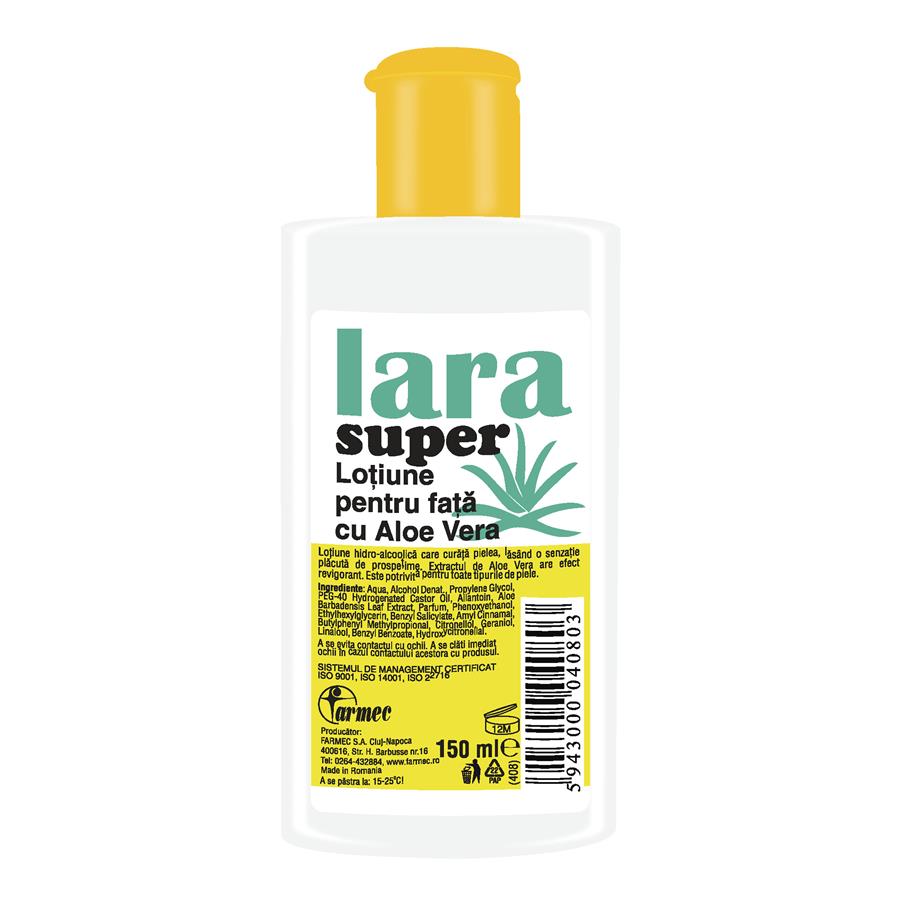 Lotiune pentru fata cu aloe vera Lara Super, 150 ml, Farmec