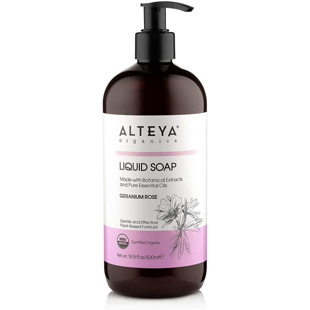 Sapun lichid cu extract de trandafir si muscata, 500 ml, Alteya