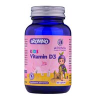 Vitamin D3 pentru copii cu aroma de capsuni Aronino Kids, 60 capsule masticabile, Aronia Charlottenburg