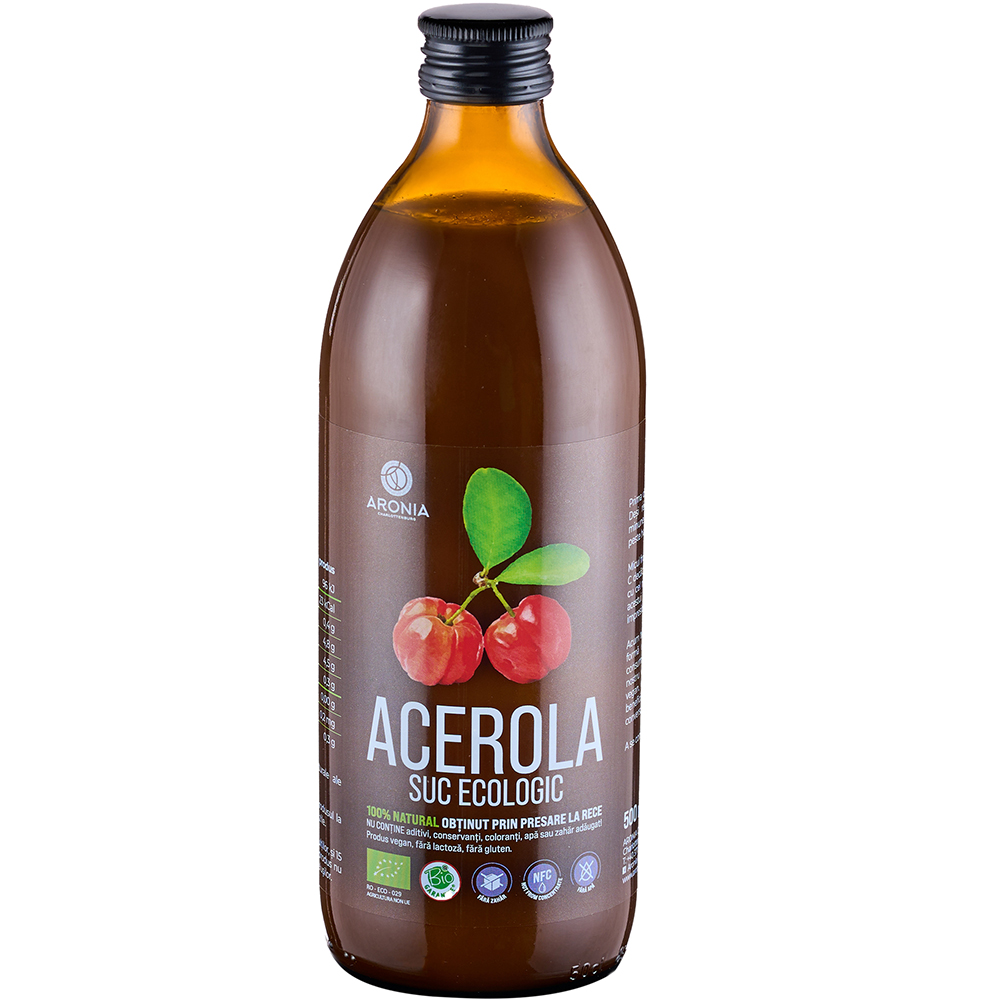 Suc ecologic de Acerola, 500 ml, Aronia Charlottenburg