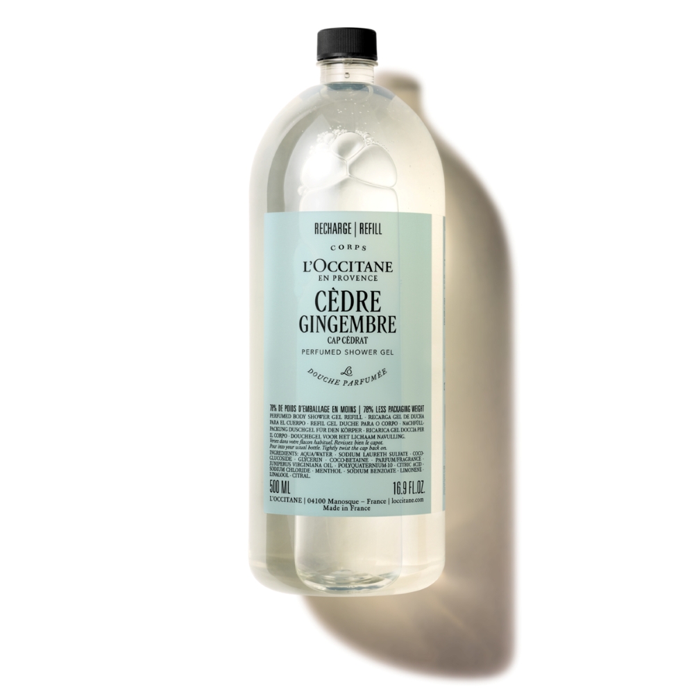 Refill Gel de dus pentru barbati Cap Cedrat, 500 ml, L'Occitane