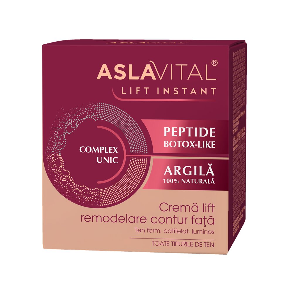 Crema remodelare contur fata Lift Instant, 50 ml, Aslavital